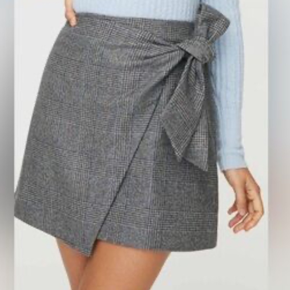 Wilfred Charcoal Wrap Mini Skirt